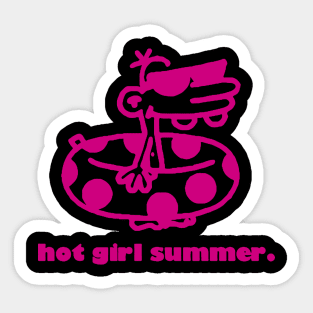 Strawberry Pink Manny says hot girl summer Sticker